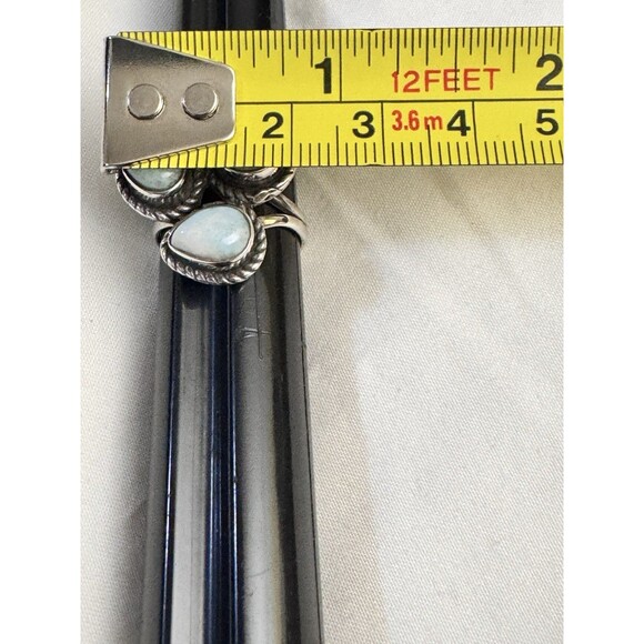 Womens Blue Larimar Navajo Sterling Silver Ring Size 7.5 - Picture 6 of 6